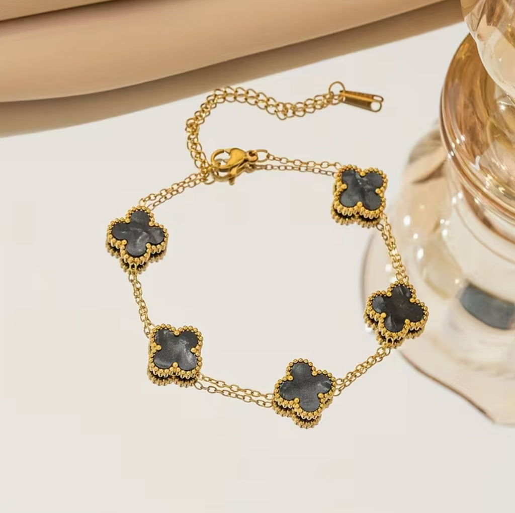 Lucky Grass 5 Stone Bracelet