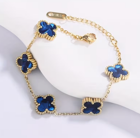 Lucky Grass 5 Stone Bracelet