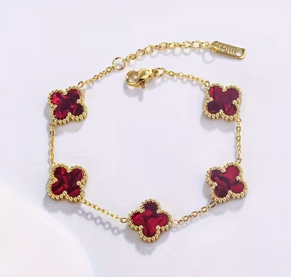 Lucky Grass 5 Stone Bracelet