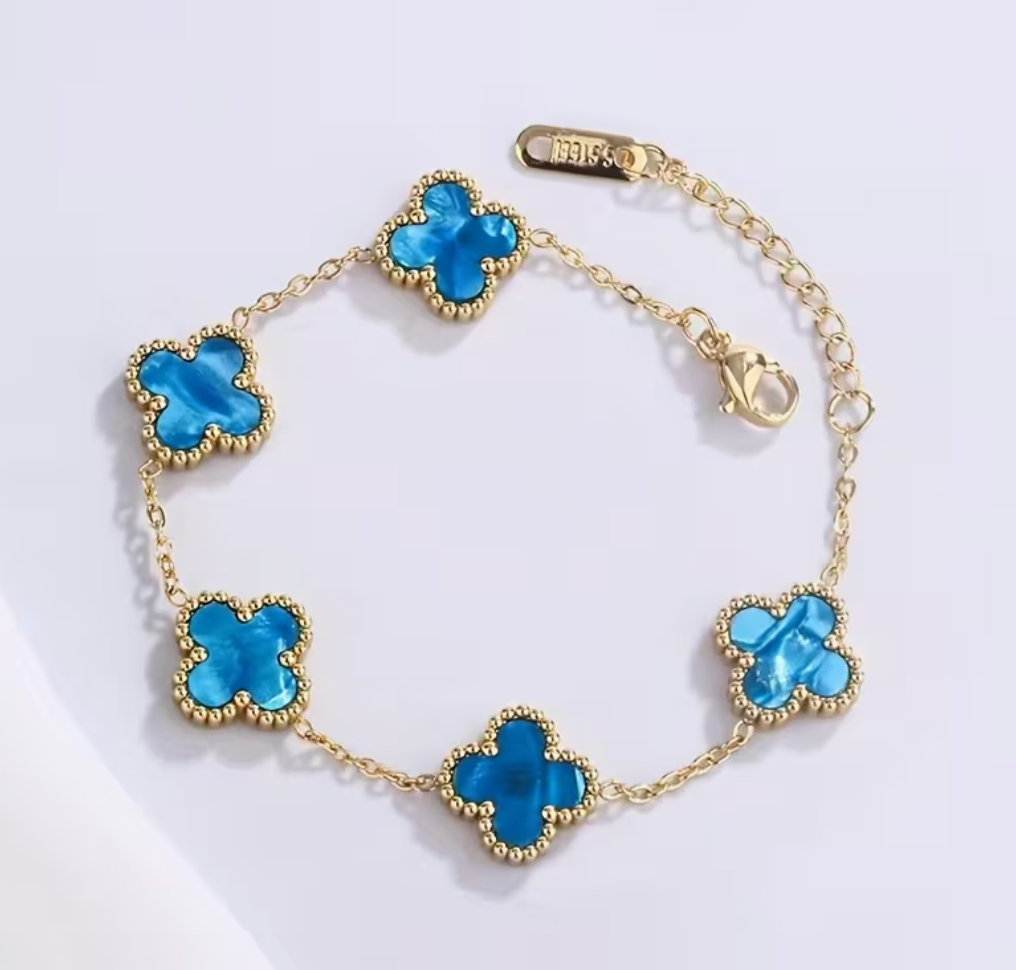 Lucky Grass 5 Stone Bracelet